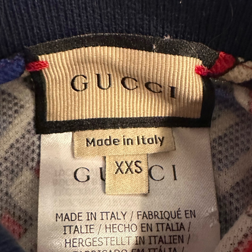 Gucci Red and Blue Geometric Dog Sweater - Picture 4 of 8